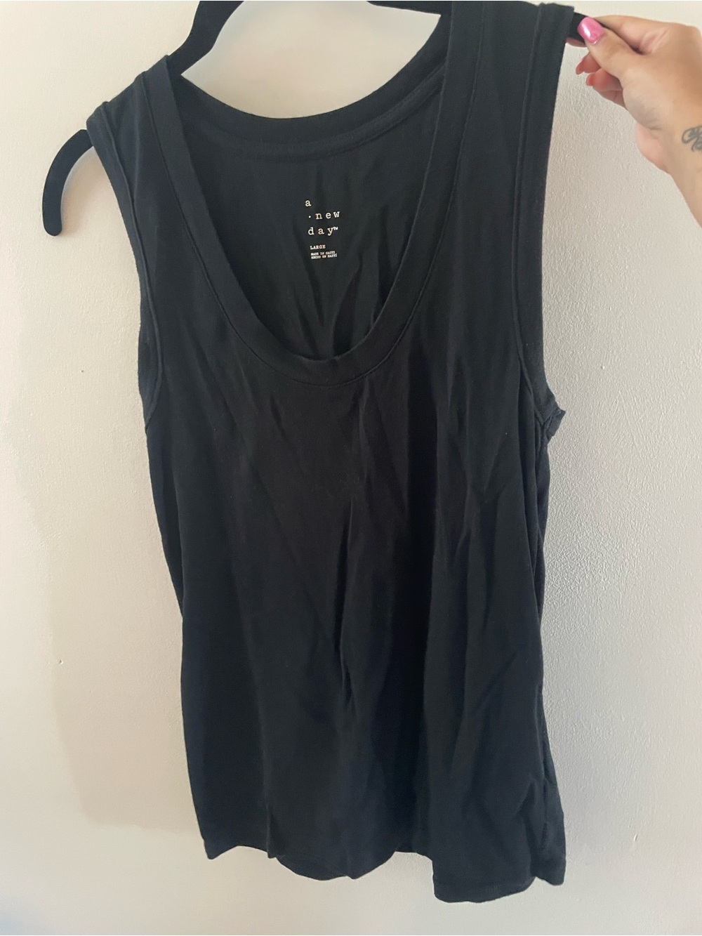 a new day Black Scoop Neck Tank Top